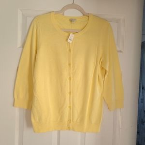 Talbots yellow cardigan, New, Medium